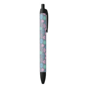 Gemstone Icon Pattern Black Ink Pen