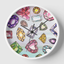 Gemstone Lovers Wall Clock