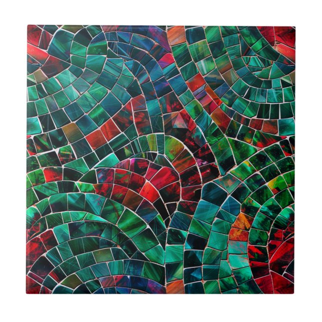 Gemstone Mosaic Ceramic Tile (Front)