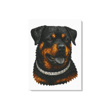 Gemstone Mosaic Rottweiler Portrait