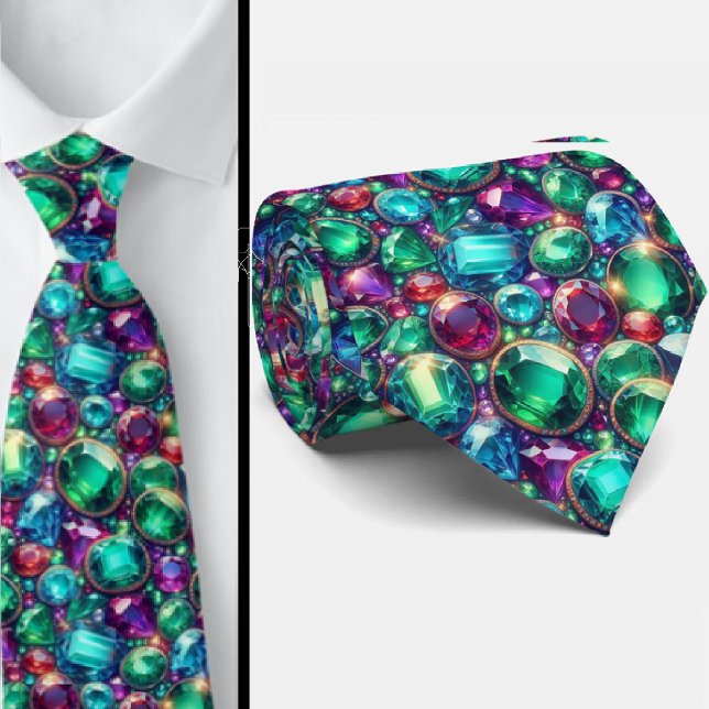 Gemstone Neck Tie | Jewel Tone Colors (Creator Uploaded)