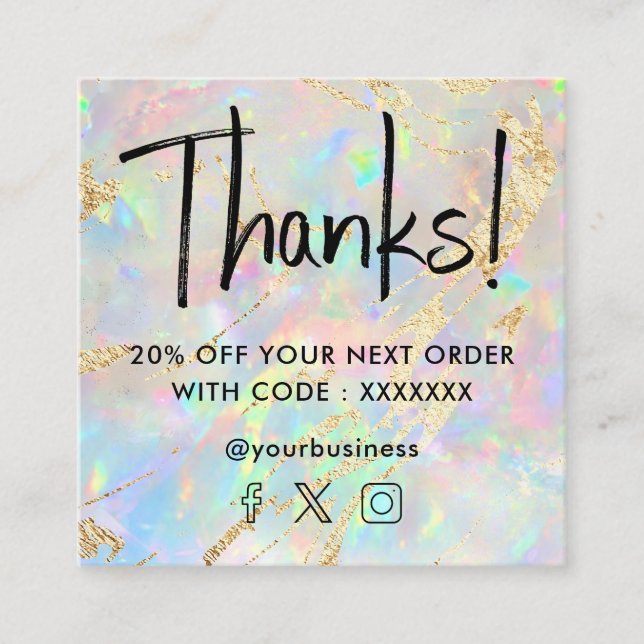 gemstone opal discount card (Front)