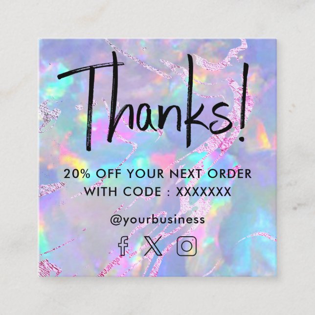 gemstone opal texture discount card (Front)