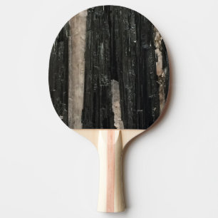 Gemstone Photo Black White Striped Gem Modern Ping Pong Paddle