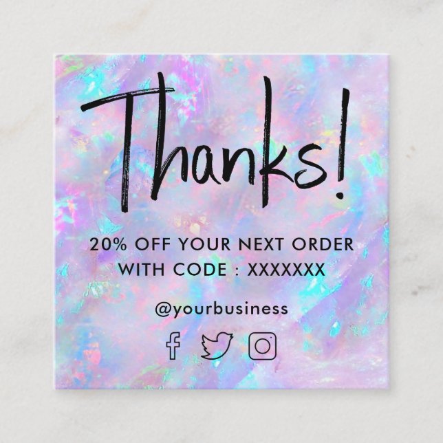 gemstone purple opal texture discount card (Front)