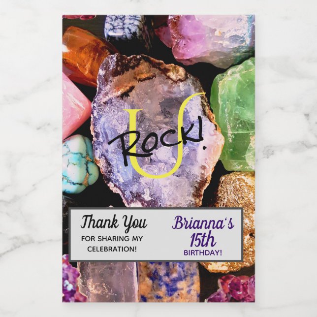 Gemstone Rock's  Food Label (Single Label)