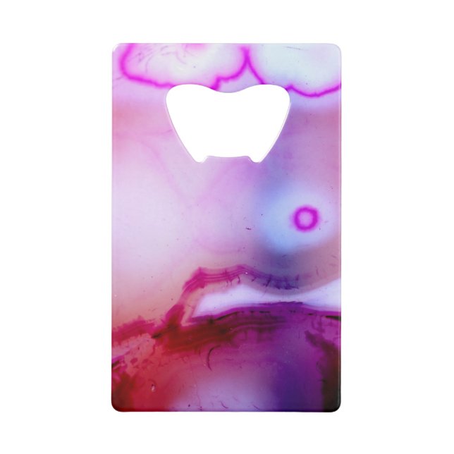 Gemstone Series - Agate in Purple Wallet Bottle Opener (Front)