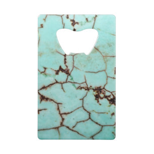 Gemstone Series - Turquoise Cracked Credit Card Bottle Opener