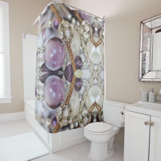 Gemstone Shower Curtain by Warrior_Wares_Inc (In Situ)