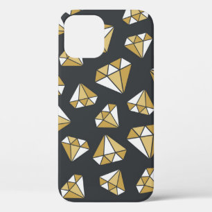 Gemstone Themed Vintage Seamless Pattern. iPhone 12 Case