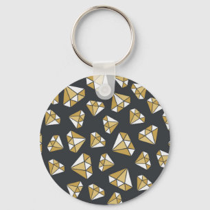 Gemstone Themed Vintage Seamless Pattern. Keychain