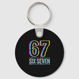 Gen Alpha Six Seven 6 7 Meme  Keychain