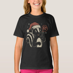 gen alpha slang 67 christmas Skunk T-Shirt