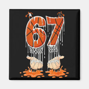 Gen Alpha Slang Kids 67 Basketball Ice Cream Drip  Magnet