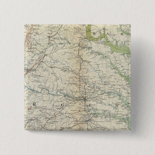 Gen map II 2 Inch Square Button (Front)