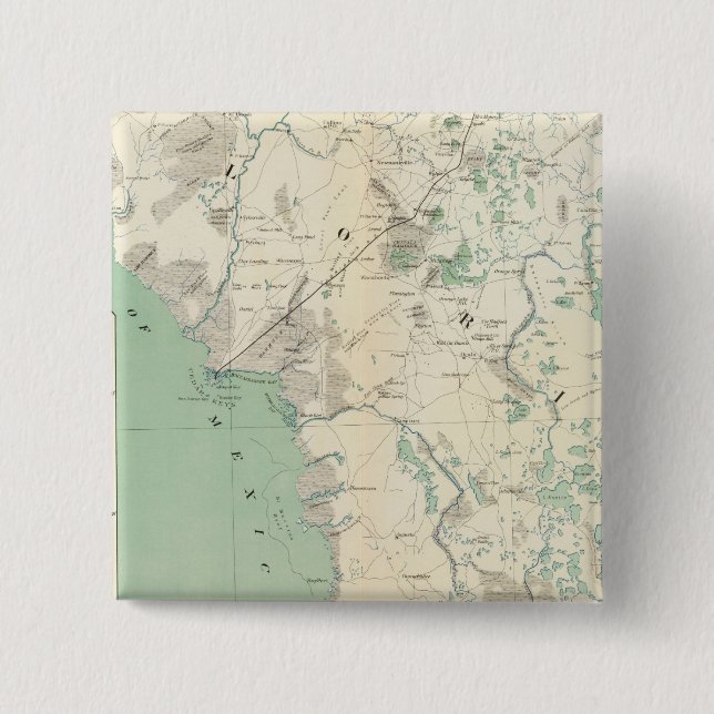 Gen map XI 2 Inch Square Button (Front)