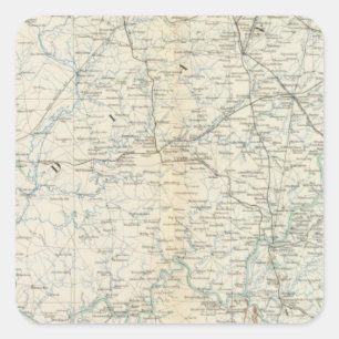 Gen map XVI Square Sticker