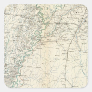 Gen map XX Square Sticker