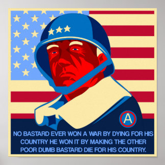 GEN Patton quote Poster