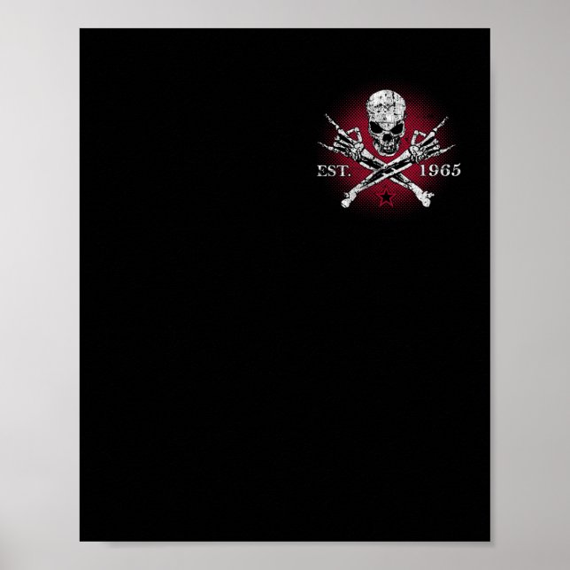 Gen X 1965 The Bad Generation Skull Skeleton  Poster (Front)