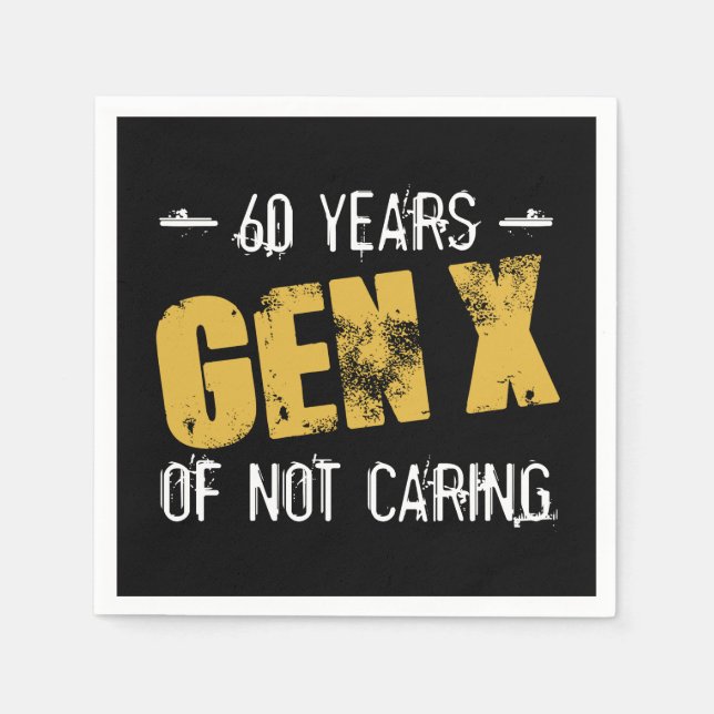 Gen X 60 Birthday Napkin (Front)