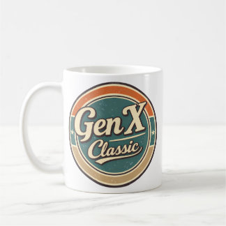 Gen X Classic Vintage Retro Badge Coffee Mug