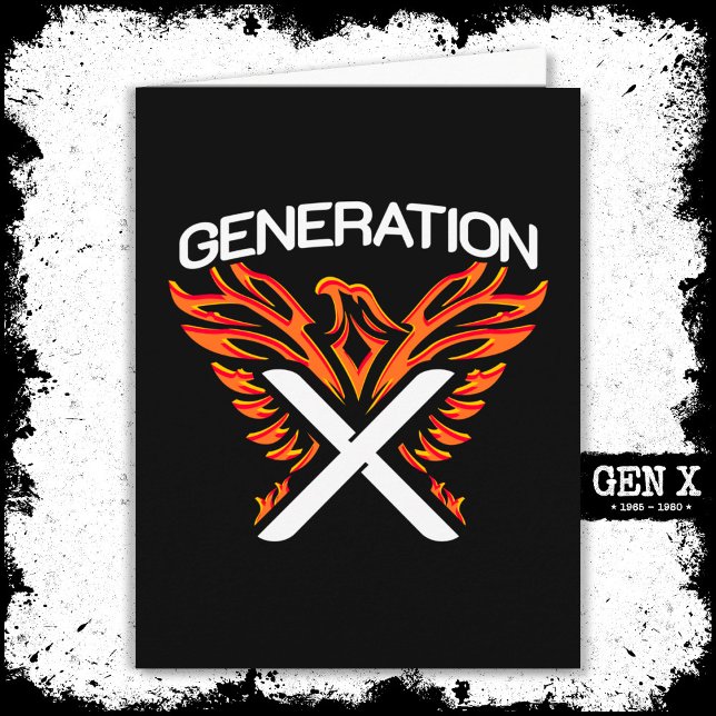 Gen X Gen Xer Phoenix Bird Generation X Card (Creator Uploaded)