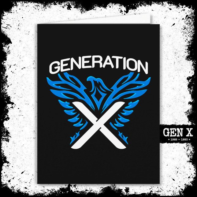 Gen X Gen Xer Phoenix Bird Generation X Card (Creator Uploaded)