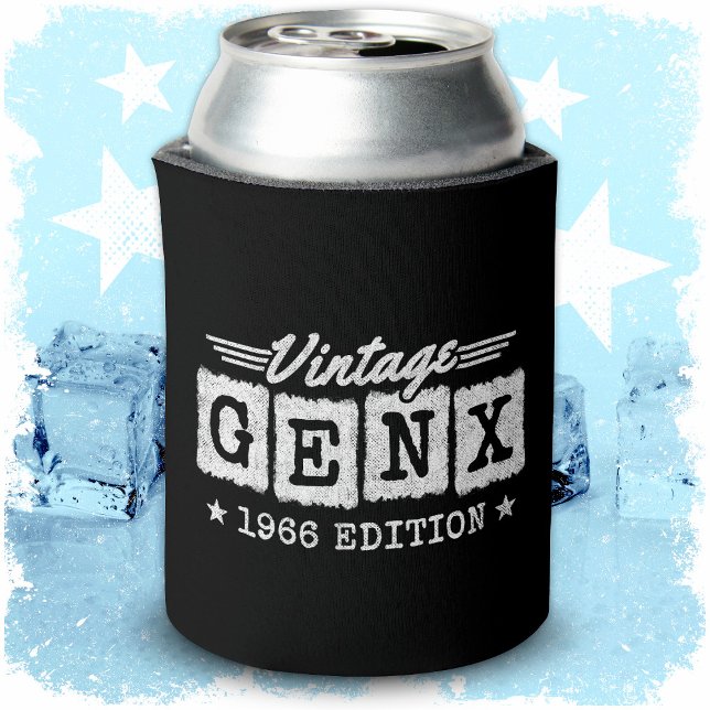 Gen X Generation Gen Xer Born 1966 Gen X Birthday Can Cooler (Creator Uploaded)