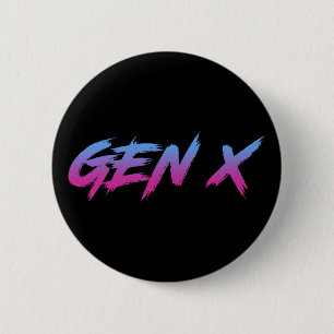 Gen X Generation X Retro Vintage 2 Inch Round Button