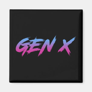 Gen X Generation X Retro Vintage Magnet
