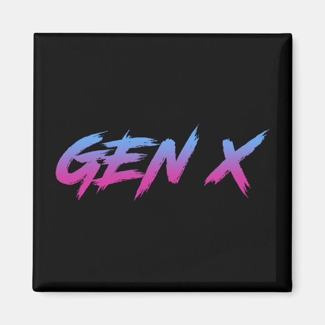 Gen X Generation X Retro Vintage Magnet (Front)