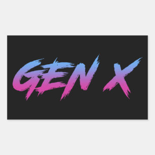 Gen X Generation X Retro Vintage Sticker