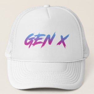 Gen X Generation X Retro Vintage Trucker Hat