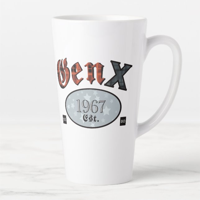 Gen X (Generation X year 1967) Latte Mug (Right)
