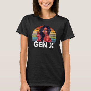 Gen X Melanin African American Black Generation X  T-Shirt