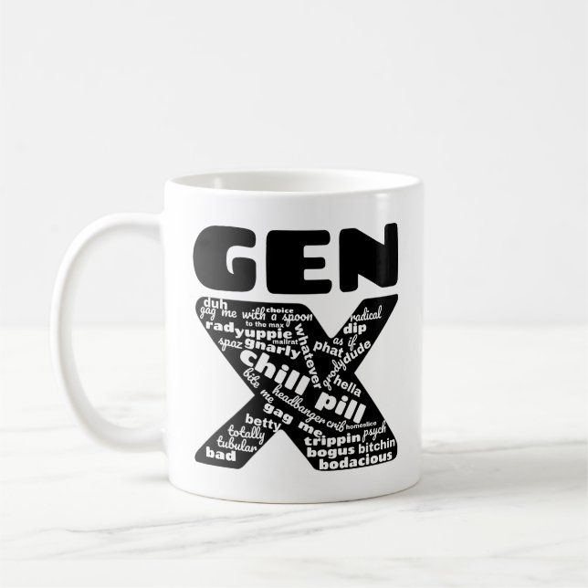 Gen X Phrases Mug (Gauche)