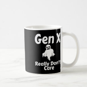 Gen X Really Don't Care Halloween Funny Ghost Humo Coffee Mug