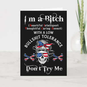 Gen X Skeleton I’m A Beautiful Intelligent Skeleto Card