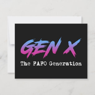 Gen X - The FAFO Generation Postcard