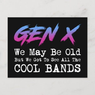Gen X - We Got To See All The Cool Bands Postcard