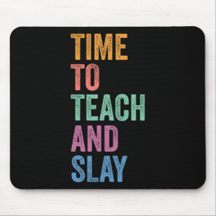 Gen Z Alpha Back To School Teacher Time To Teach A Mouse Pad