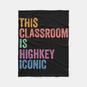 Gen Z Alpha Back To School This Clroom Is Highkey  Fleece Blanket