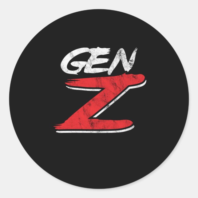 Gen Z Generation Z Millenials Boomer Gift Classic Round Sticker (Front)