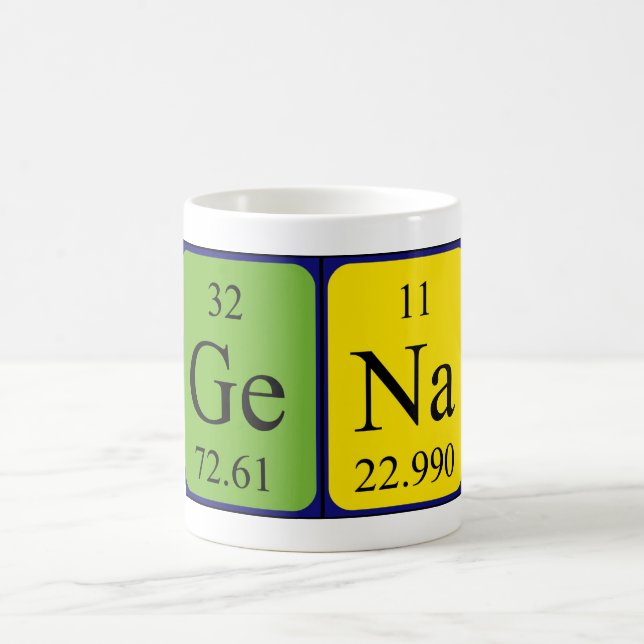 Gena periodic table name mug (Center)