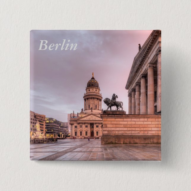 Gendarmenmarkt Berlin 2 Inch Square Button (Front)