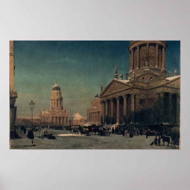 Gendarmenmarkt in Winter, 1857 Poster (Front)