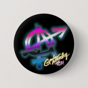 Gender Anarchy - Genderfluid Colours - Pride 2 Inch Round Button