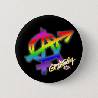 Gender Anarchy - Rainbow Colours - Pride Button