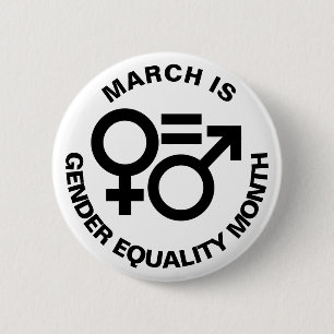Gender Equality Symbols 2 Inch Round Button